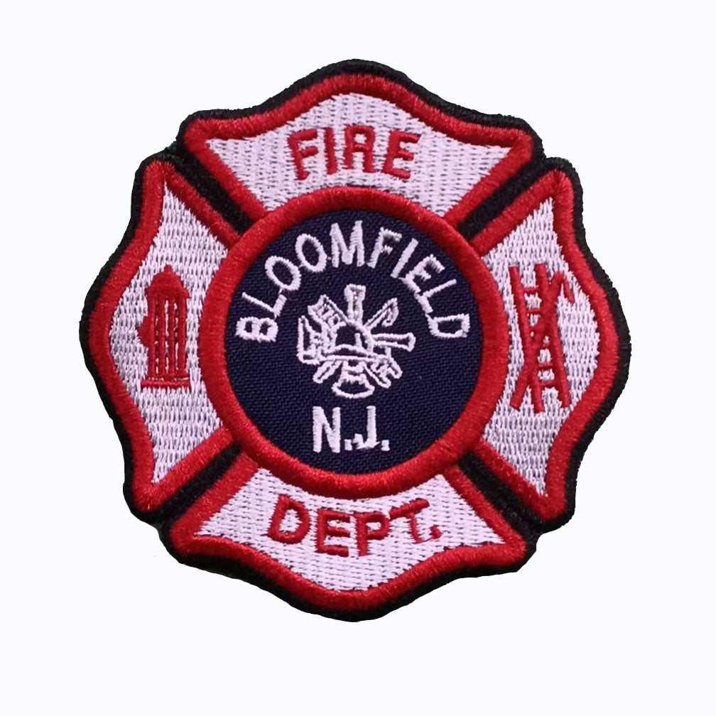 Bloomfield Fire Department Maltese Cross, Embroidered Patch 3.5" x 3.5" (5 Pack)