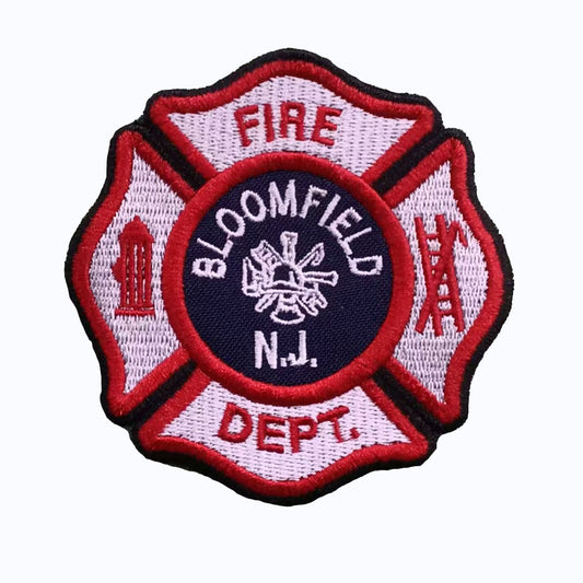 Bloomfield Fire Department Maltese Cross, Embroidered Patch 3.5" x 3.5" (5 Pack)