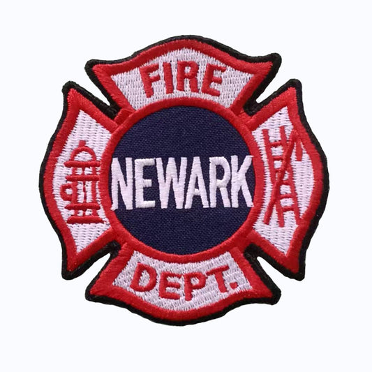 Newark Fire Department Maltese Cross, Embroidered Patch 3.5" x 3.5" (5 Pack)
